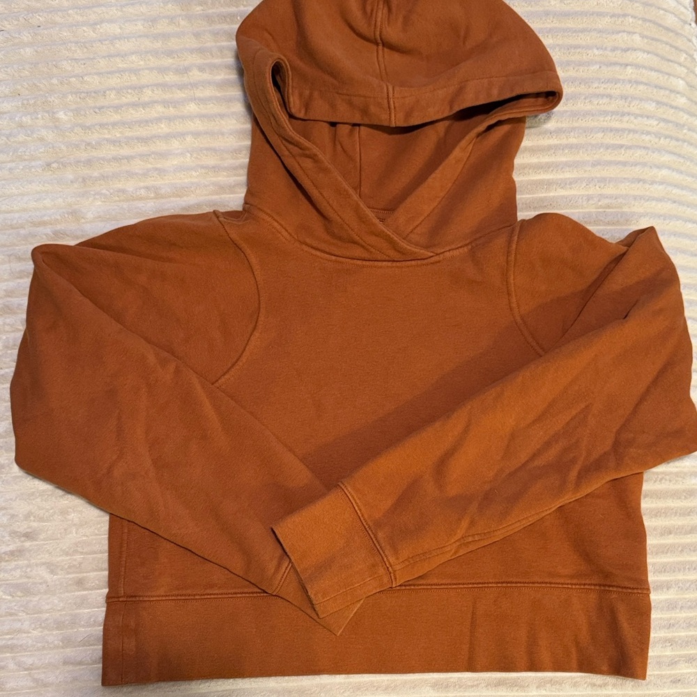 Lululemon Burnt Orange All Yours Cropped Hoodie Size 4